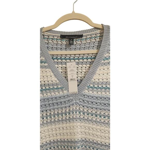 WHBM V-neck stripe pullover - Picture 2 of 5